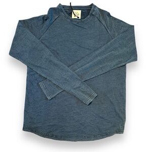 NEW Chaser Vintage Heather Blue Holden Long Sleeve Raglan Crewneck Shirt Size L